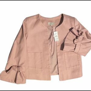 Loft Pink Blazer with Bows on Sleeve